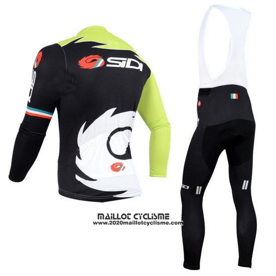 2014 Maillot Ciclismo Castelli SIDI Noir et Vert Manches Longues et Cuissard
